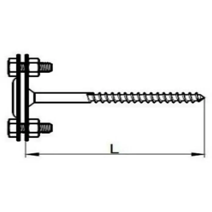 Zidni nosač za gromobransku traku - 55 x 25 x 90 mm