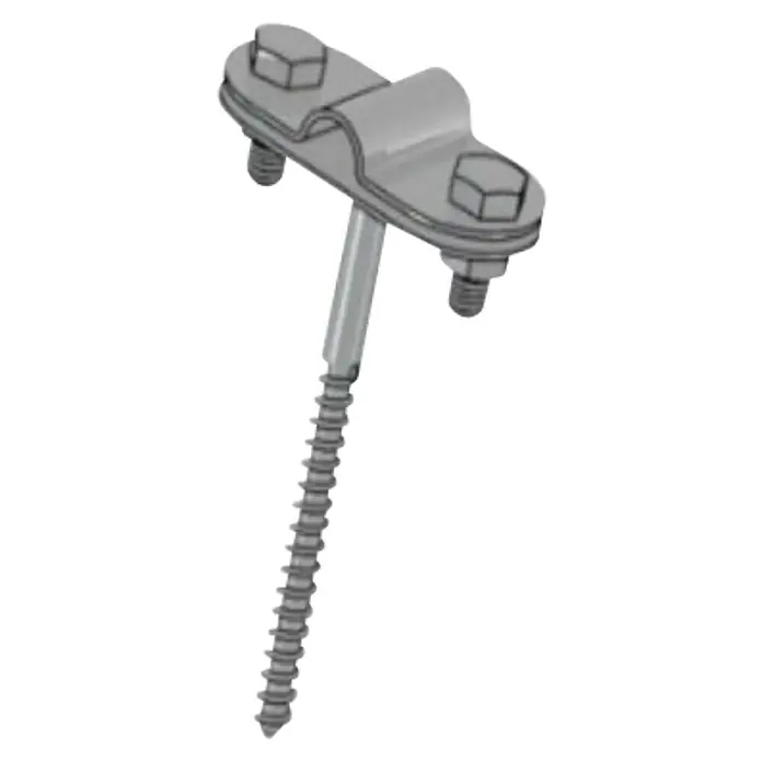Zidni nosač za okrugli gromobranski vodič - 95 mm