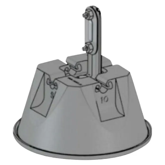 Krovni nosač gromobranske trake PVC - 147 mm