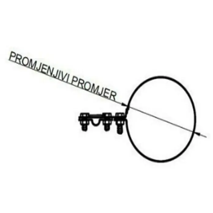 Obujmica za okrugli slivnik Ø 8 - Ø 10 mm - Pocinčani čelik