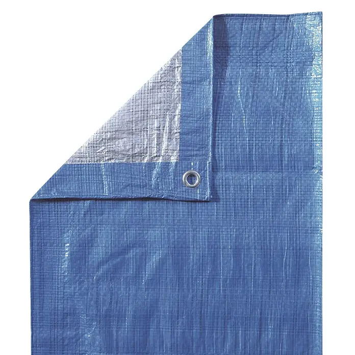 Univerzalni pokrivač s ušicama , 12 m2 - 3 x 4 m, Plave boje - Pogled odozgo