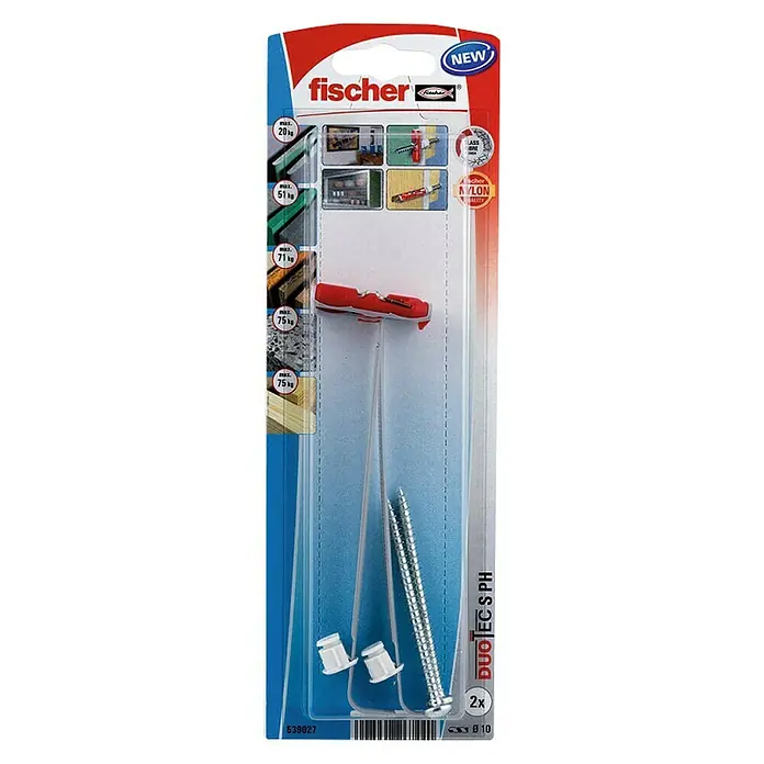 Fischer Hollewandpluggen DuoTec 10 met bolkopschroef K NV - Diameter boorgat: 10 mm, 2 stk. - Bovenaanzicht