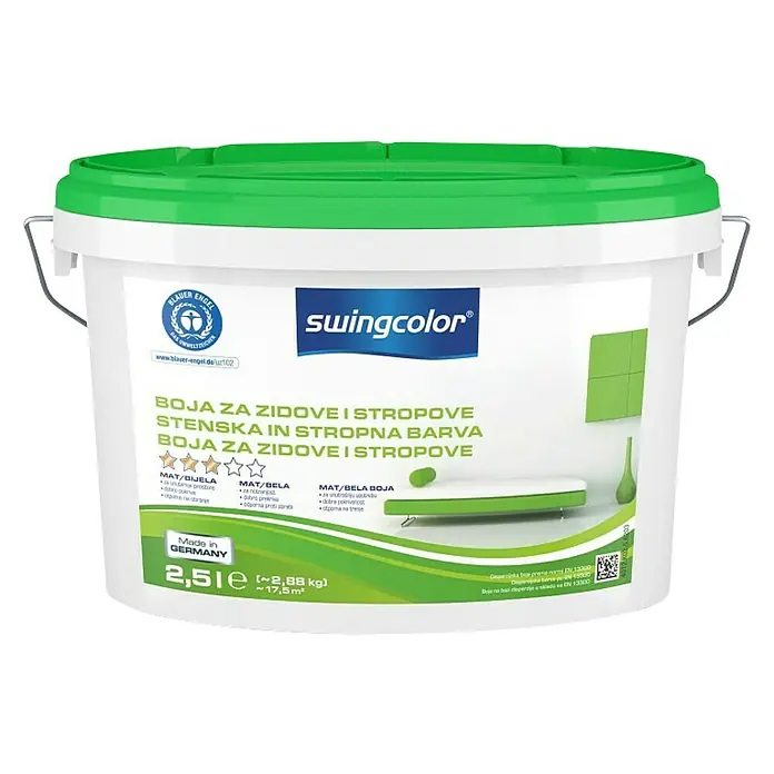 swingcolor Unutarnja disperzijska boja - Bijele boje, 2,5 l - Pogled sprijeda