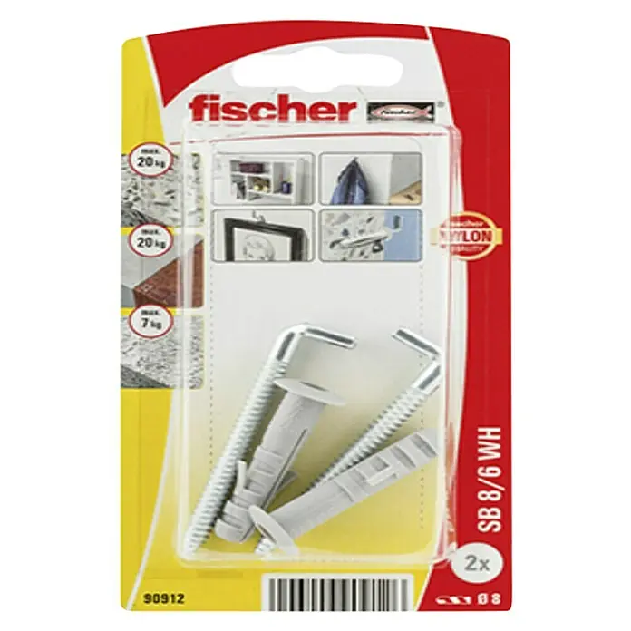 Tiple s vijcima Fischer - Promjer tiple: 8 mm, Duljina tiple: 40 mm, Sadržaj: 2 kom - Pogled s gornje strane