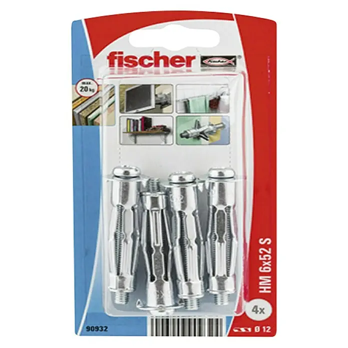 Fischer Metalna tipla za šupljine HM - Duljina tiple: 52 mm, Metal, 40 kom - Pogled s gornje strane