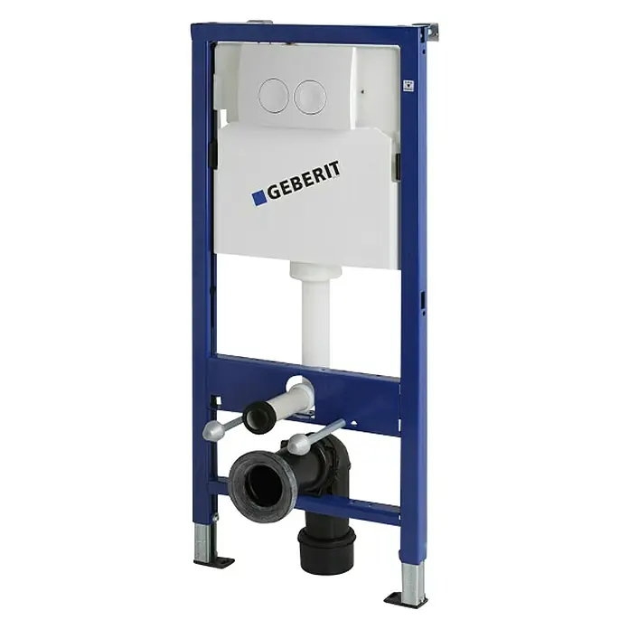 Geberit Duofix Ugradbeni vodokotlić BASIC sa tipkalom Delta - Š x V: 50 x 112 cm - Dijagonalni pogled