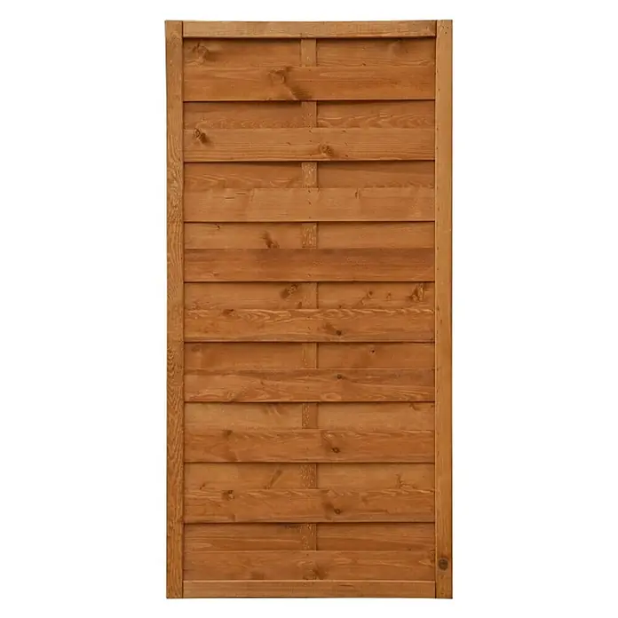 Silvan Vrtna drvena ograda - 90 x 180 cm, Ravni oblik, Boja meda - Pogled sprijeda