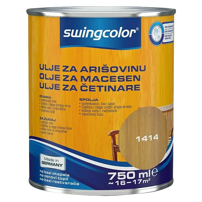 Ulje za ariš Swingcolor - 750 ml, Svilenkasti mat - Pogled sprijeda