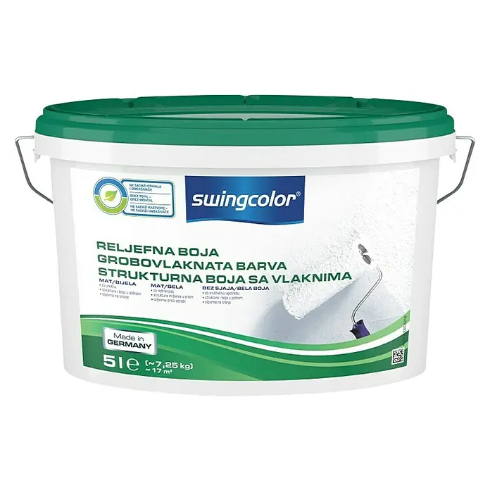 swingcolor Unutarnja disperzijska boja - Bijele boje, 5 l - Pogled sprijeda