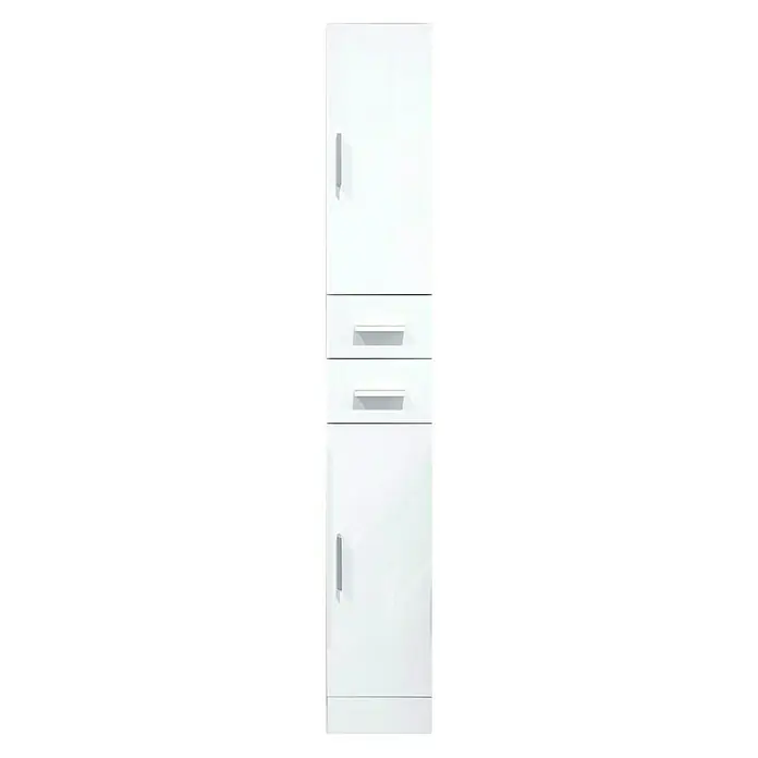 Visoki ormar Smart - 33,5 x 30 x 190 cm, Bijele boje - Pogled sprijeda
