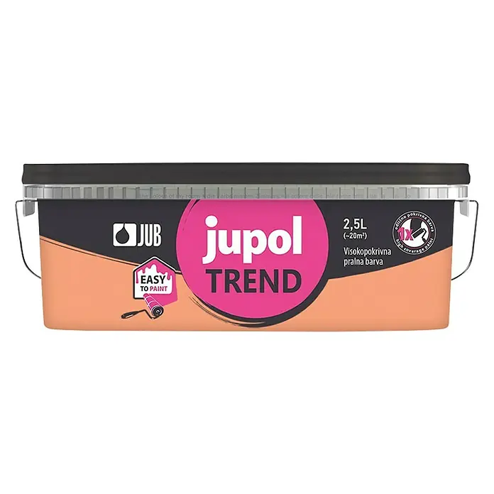 Jub Unutarnja disperzijska boja , Trend, papaya - Čisto narančaste boje, 2,5 l - Pogled sprijeda