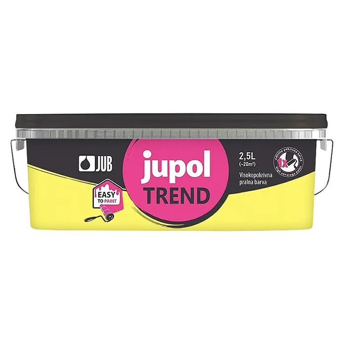 Jub Unutarnja disperzijska boja , Trend, lemon - Limunsko žuta, 2,5 l - Pogled sprijeda