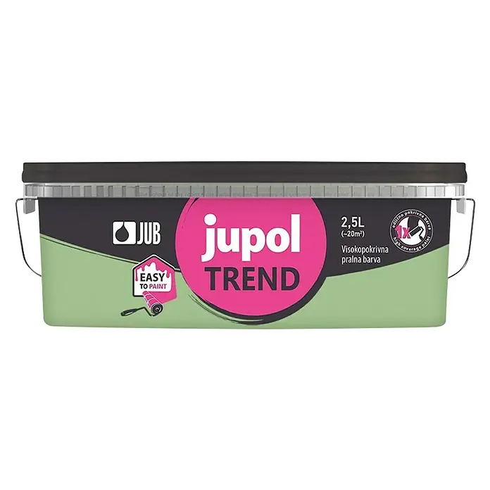 Jub Unutarnja disperzijska boja , Junior, wasabi - Maslinasto siva, 2,5 l - Pogled sprijeda