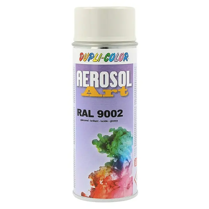 Dupli-Color Aerosol Art Lak za raspršivanje RAL 9002 - Sivo-bijele boje, 400 ml - Pogled sprijeda