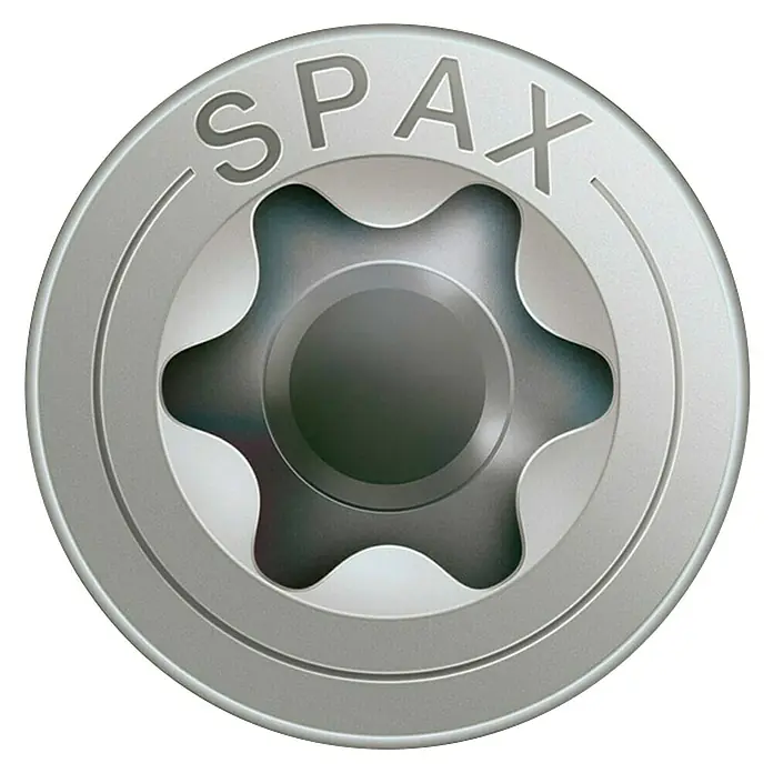 Spax T-Star plus Tornillo avellanado Inoxidable - Ø x L: 4 x 35 mm, Acero inoxidable, 150 uds., Rosca parcial - Vista superior