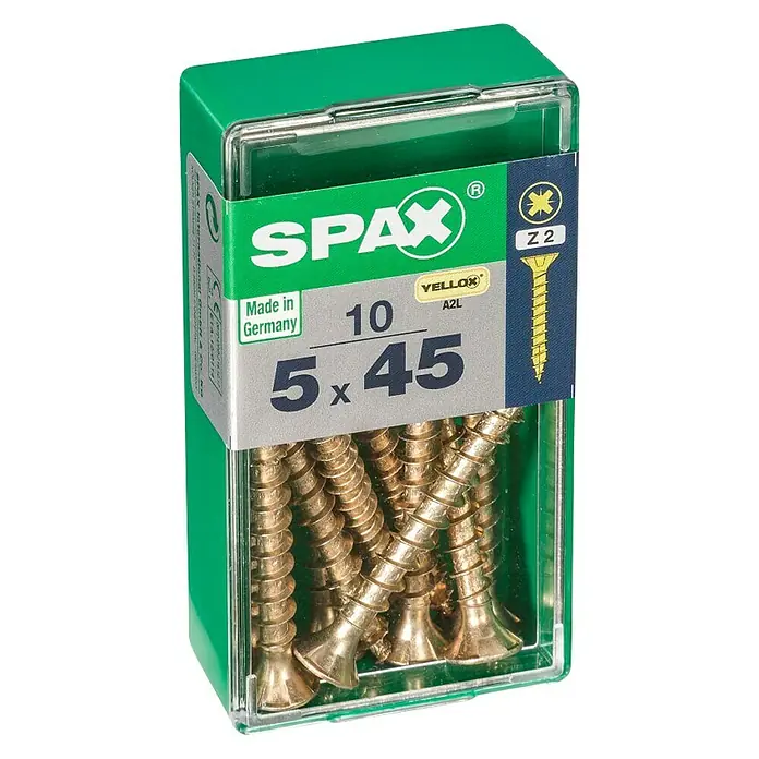 Spax Univerzalni vijak - 5 x 45 mm, Puni navoj, 10 kom - Dijagonalni pogled