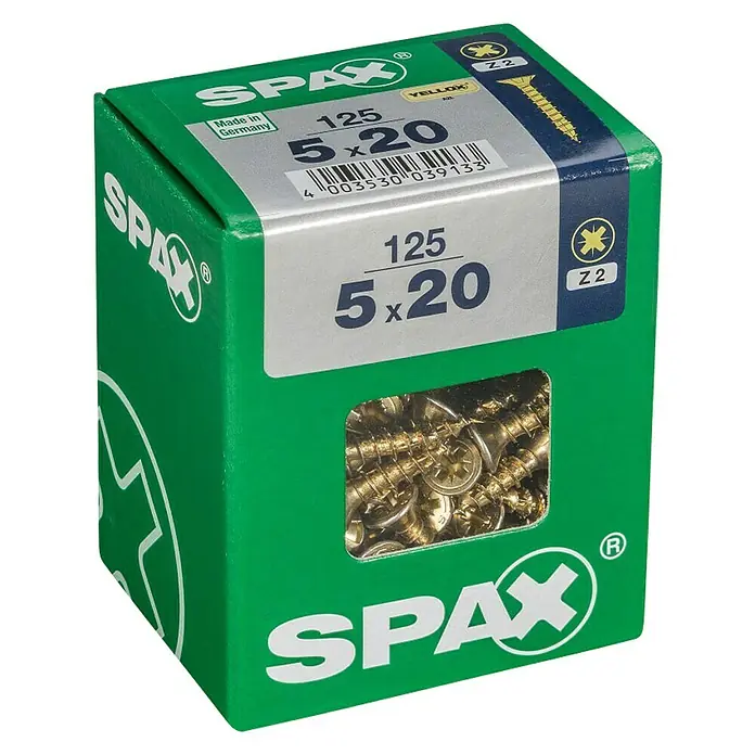 Spax Univerzalni vijak - 5 x 20 mm, Puni navoj, 125 kom - Dijagonalni pogled