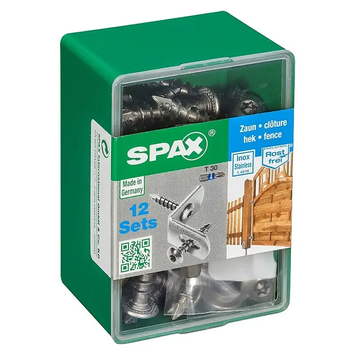 Spax Spojnica za ograde - Ø x D: 7 x 35 mm, Plemeniti čelik, 12 kom, Plosnata okrugla glava - Dijagonalni pogled