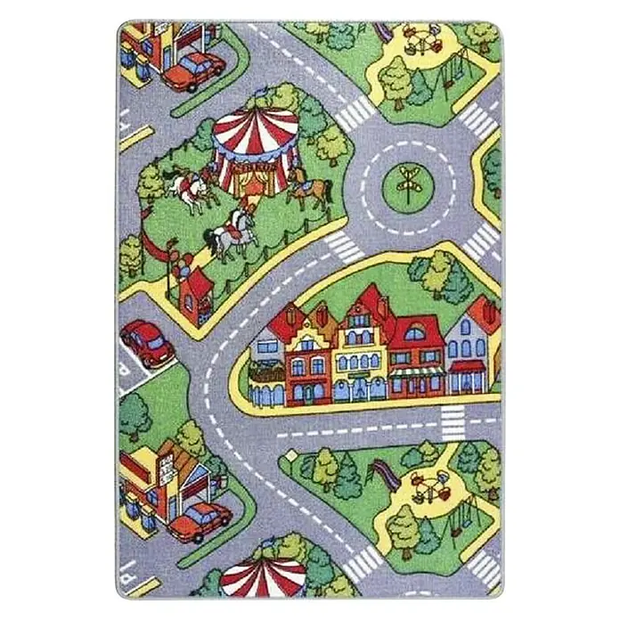 Tepih za djecu s uzorkom grada - Š x D: 80 x 120 cm, Više boja - Pogled s gornje strane