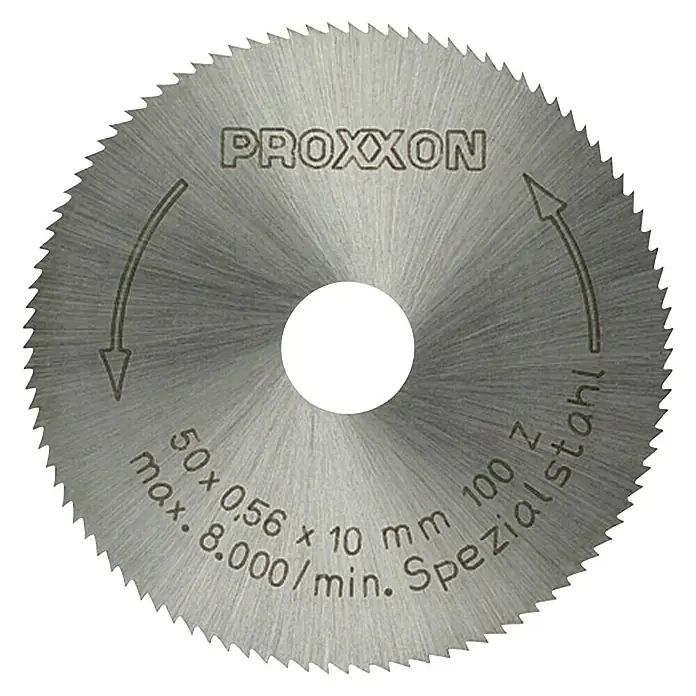 Proxxon List za kružnu pilu 28020 - Promjer: 50 mm, Promjer provrta prihvatnika: 10 mm, Specijalni čelik za poboljšanje - Pogled s gornje strane