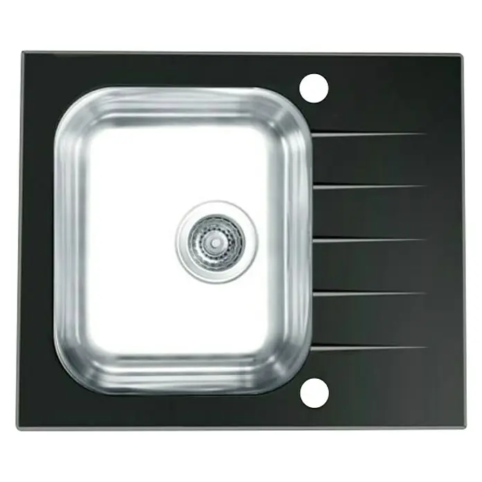 Ugradbeni sudoper Vitro 10 Genesis - Crna, D x Š: 60 x 50 cm - Pogled s gornje strane