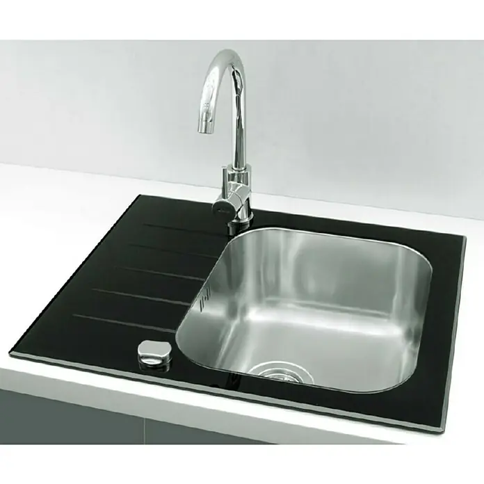 Ugradbeni sudoper Vitro 10 Genesis - Crna, D x Š: 60 x 50 cm - Živopisni prikaz