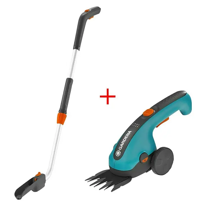 Gardena ClassicCut Akumulatorske škare za travu - 3,6 V, Litij-ionska, 2,5 Ah, 1 baterija, Širina noža: 8 cm - Dijagonalni pogled