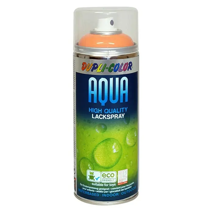 Dupli-Color Aqua Lak u spreju - Pastelno narančaste boje, Visokog sjaja, 350 ml - Pogled sprijeda