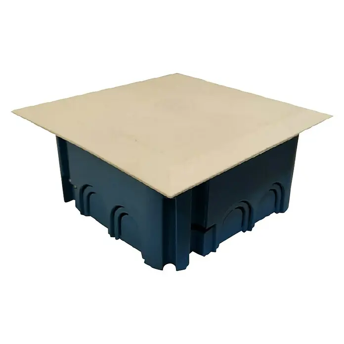 Exteh Priključna kutija za gips kartonske ploče - Plave boje, 95 x 95 mm, Plastika - Dijagonalni pogled