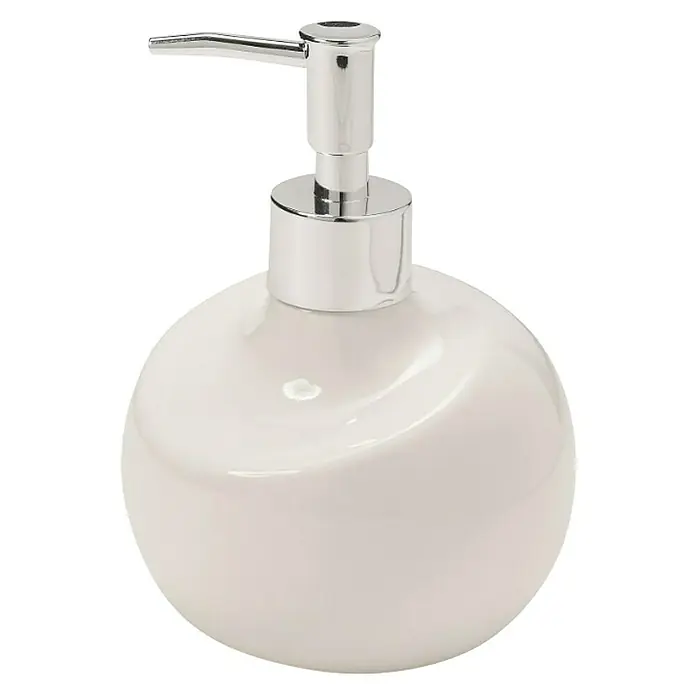 Venus Zeepdispenser Bowl - Keramiek, Wit, Diameter: 10,5 cm - Zijaanzicht links
