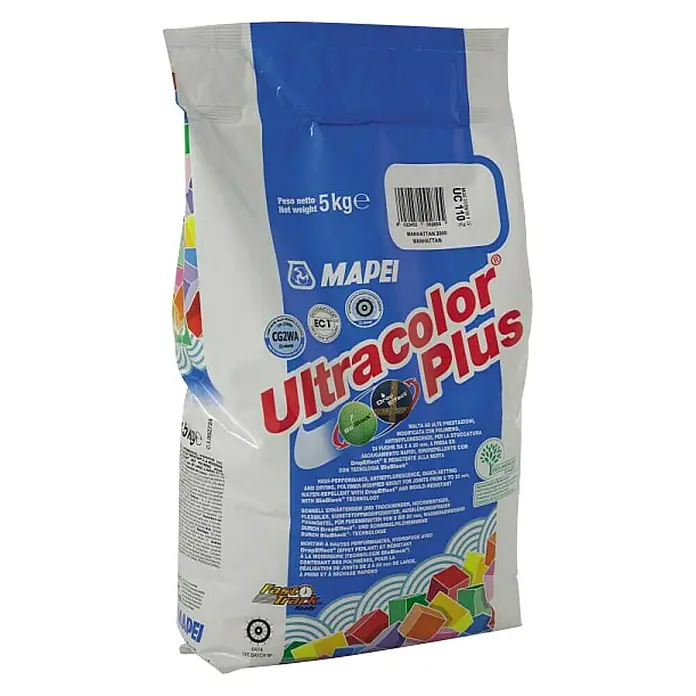 Mapei Masa za fugiranje za pločice Ultracolor Plus 110 - Manhattan sive boje, 5 kg - Dijagonalni pogled