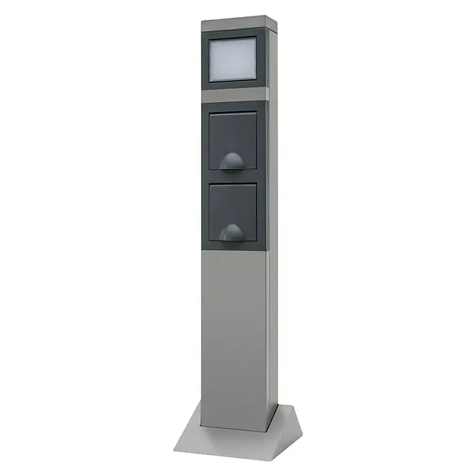 REV Steel Craft Padverlichting - Aantal geaarde stopcontacten: 2 st., Hoogte: 66,5 cm - Vooraanzicht
