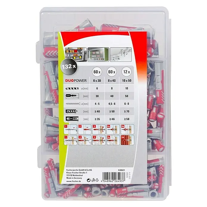 Fischer Duopower Set vijaka s tiplama - 132-dij. - Pogled odozgo