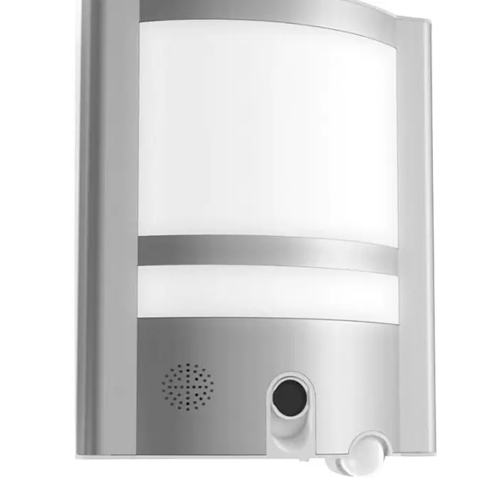 Aplique exterior LED con sensor y cámara HD VESTA - 30 W, L x An x Al: 11 x 26 x 40 cm, Blanco cálido - Primer plano
