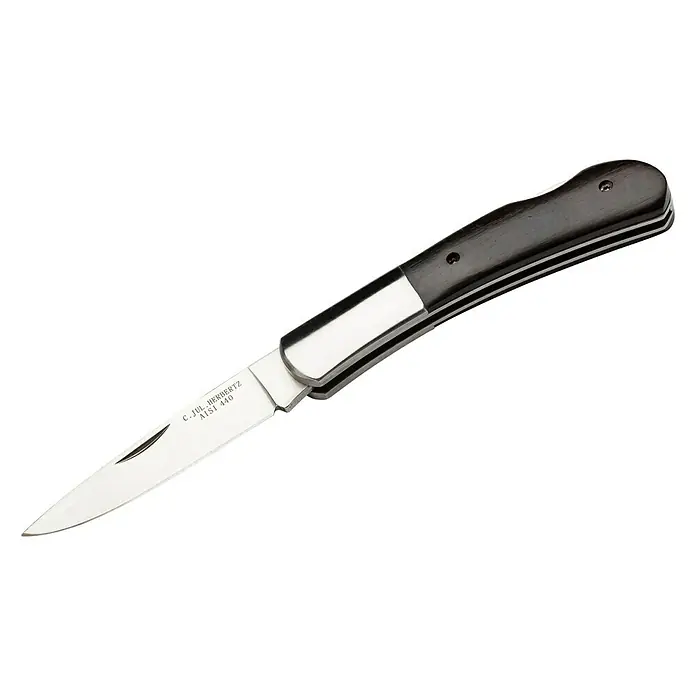 Herbertz Taschenmesser Gentleman - Klingenlänge: 75 mm, Schwarz - Linke Seitenansicht