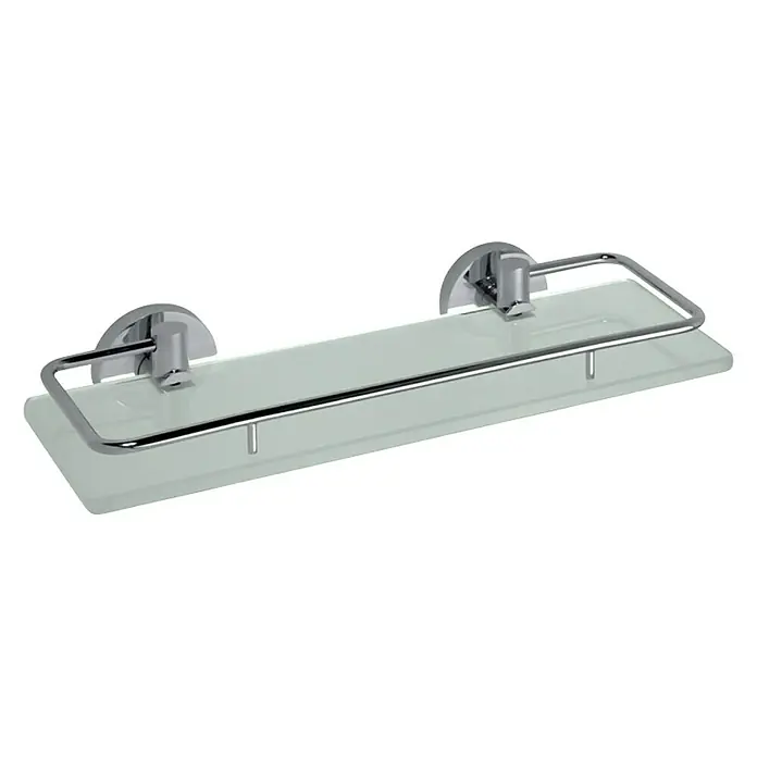 Bemeta Omega Staklena polica za kupaonicu - D x Š: 13 x 30 cm, Srebrne boje - Dijagonalni pogled