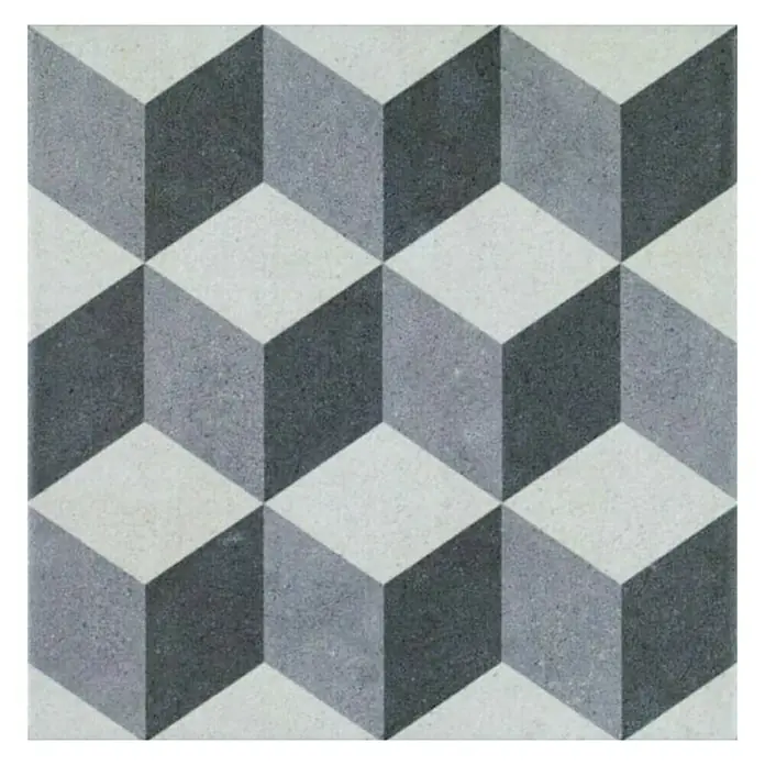 Podna pločica EPOQUE CUBE - 25 x 25 cm, Mat, Sive boje - Detaljan prikaz