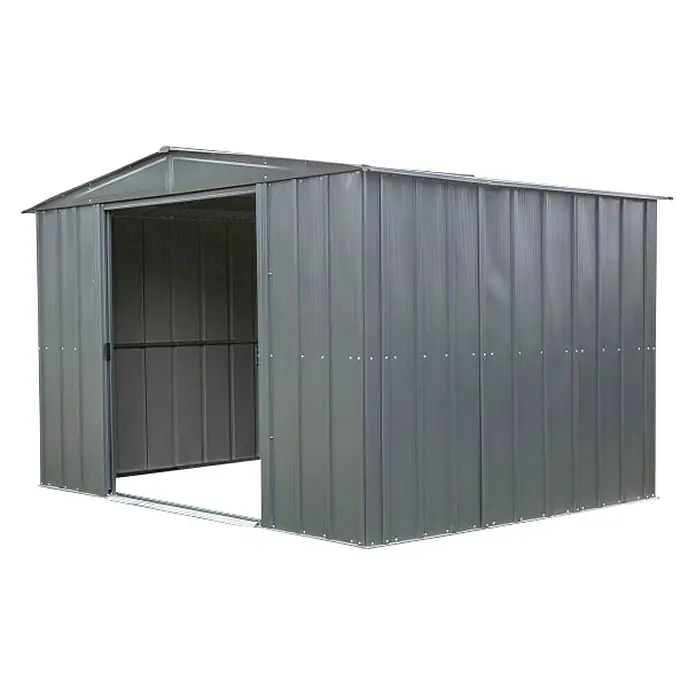 Metalna vrtna kućica Spacemaker - D x Š: 241,9 x 313,1 cm, Debljina stijenke: 0,26 mm - Dijagonalni pogled
