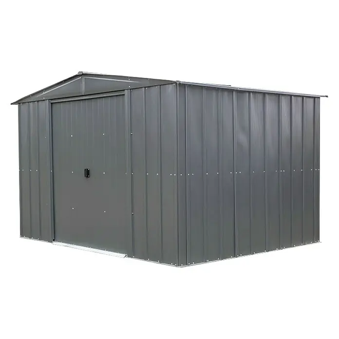 Metalna vrtna kućica Spacemaker - D x Š: 241,9 x 313,1 cm, Debljina stijenke: 0,26 mm - Dijagonalni pogled