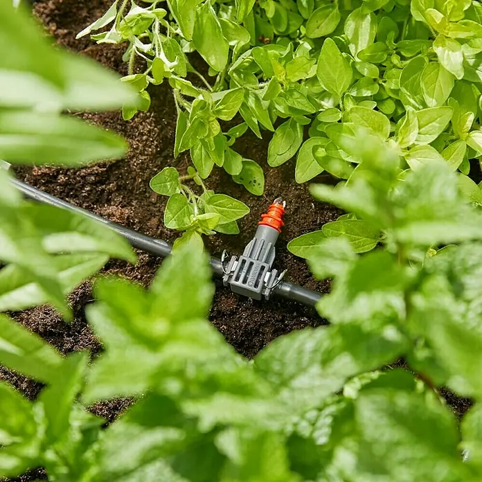 Gardena Micro-Drip Regulierbarer Reihentropfer - 10 Stk., Max. Wasserdurchfluss: 20 l/h - Stimmungsaufnahme