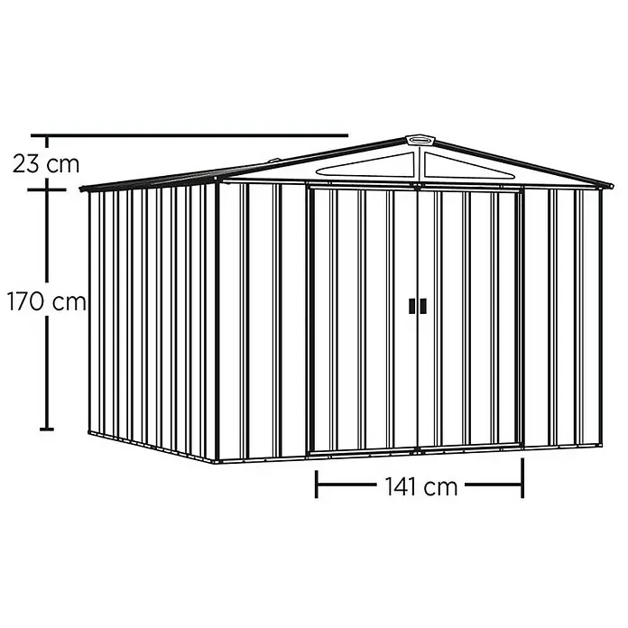 Metalna vrtna kućica Spacemaker - D x Š: 297 x 313 cm, Debljina stijenke: 0,26 mm