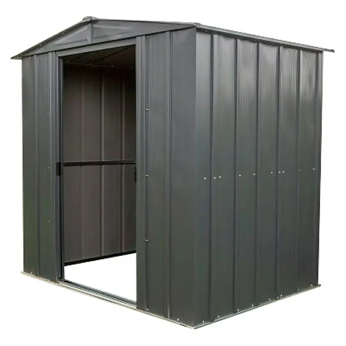 Metalna vrtna kućica Spacemaker - D x Š: 151,1 x 193,7 cm, Debljina stijenke: 0,26 mm - Dijagonalni pogled