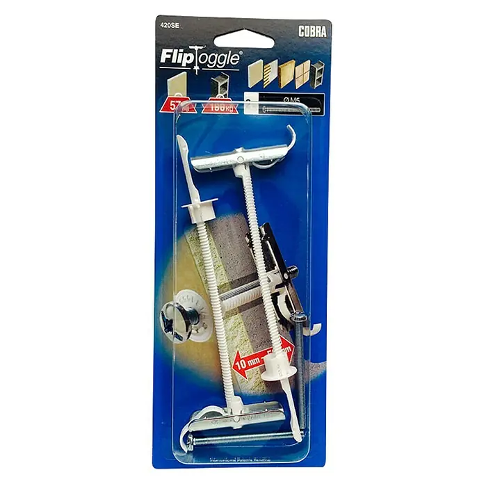 Cobra Preklopne tiple FlipToggle - M5 x 60 mm, 2 kom, Promjer provrta: 12 mm - Pogled odozgo