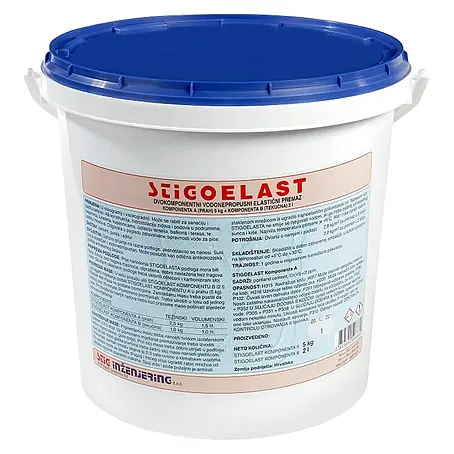 Dvokomponentni premaz za hidroizolaciju zidova i podova, 5 kg + 2 L