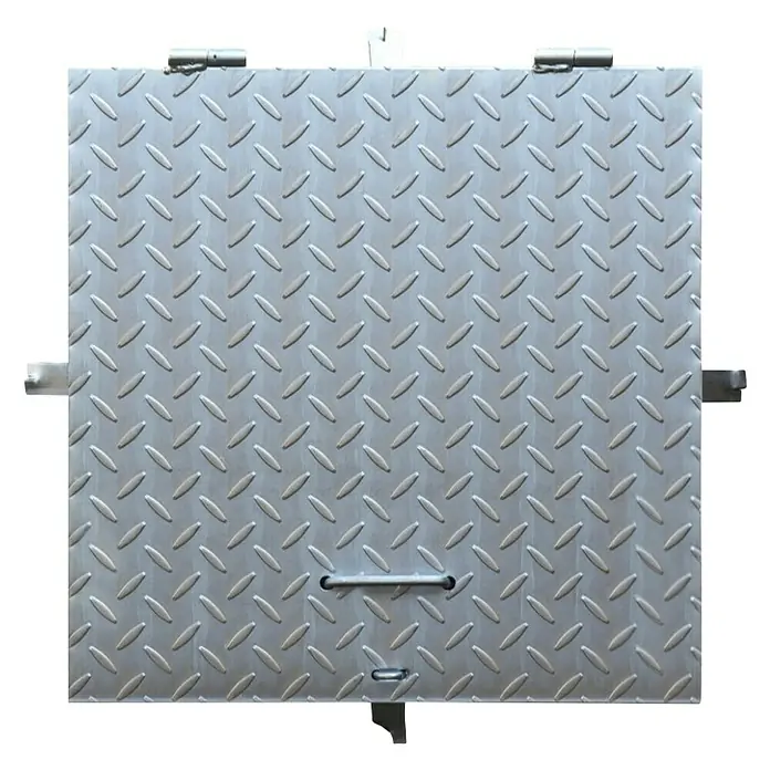 Poklopac za šahtove - D x Š: 60 x 60 cm, Srebrne boje - Pogled s gornje strane