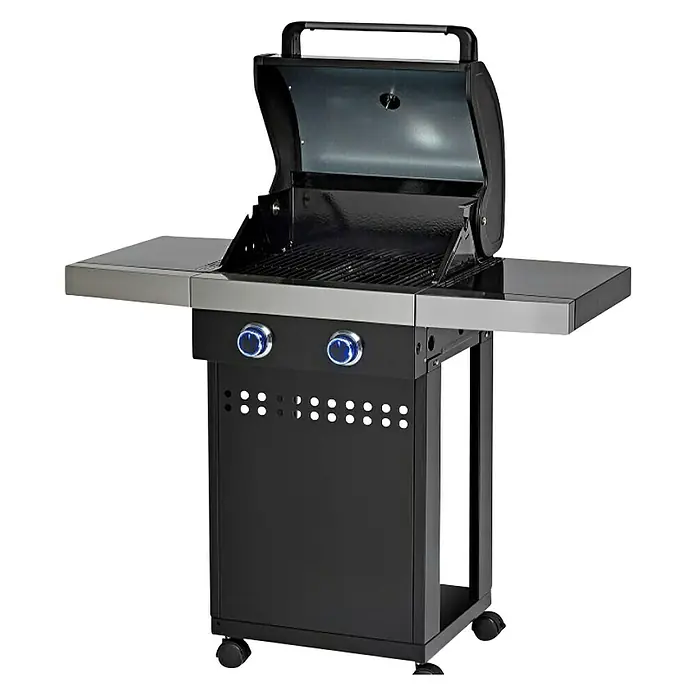 Grillstar Plinski roštilj Atlanta 200 II - Broj plamenika: 2, 7 kW - Dijagonalni pogled