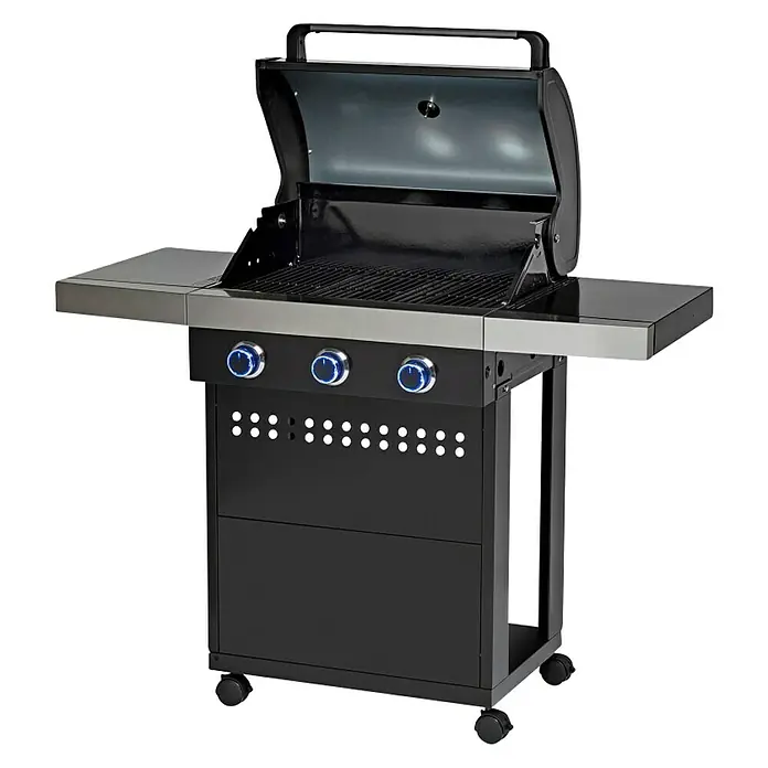Grillstar Plinski roštilj Atlanta 300 II - Broj plamenika: 3, Dimenzija rešetke za pečenje: 62 x 41,5 cm - Dijagonalni pogled