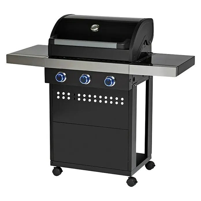 Grillstar Plinski roštilj Atlanta 300 II - Broj plamenika: 3, Dimenzija rešetke za pečenje: 62 x 41,5 cm - Dijagonalni pogled