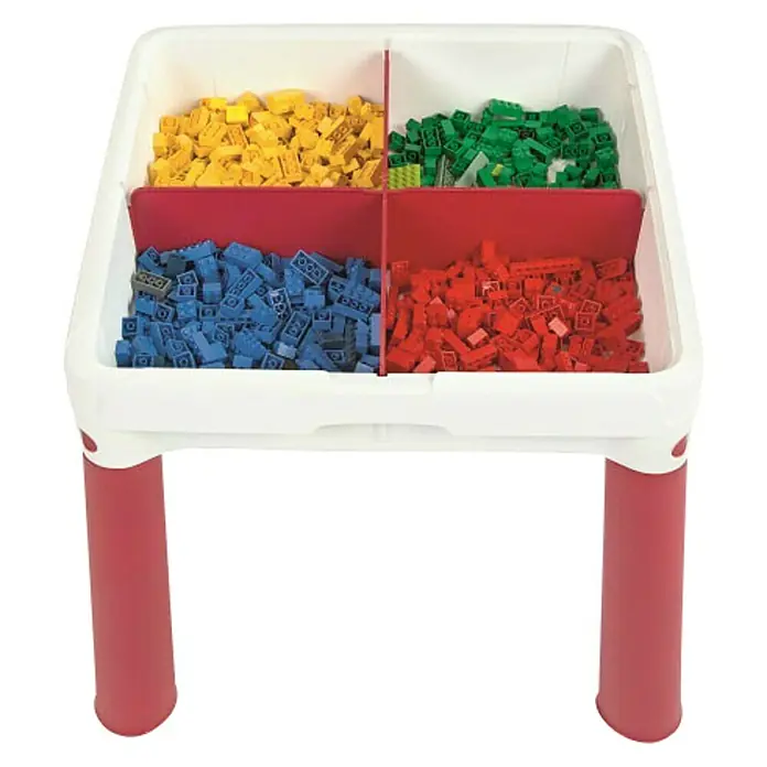 Keter Dječji stol - D x Š: 51 x 51 cm, Plave boje, Bijele boje, Crvene boje - Pogled odozgo