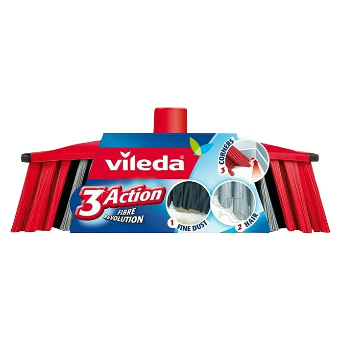 Vileda Metla s drškom 3 ACTION - Materijal čekinja: Sintetika, Širina metle: 35 cm - Pogled sprijeda